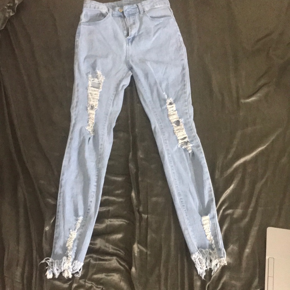 Light Blue Ripped Jeans